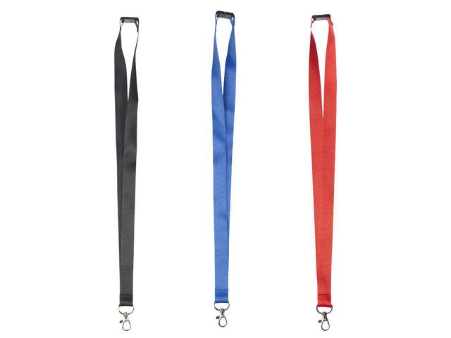 Nyckelband CARDKEEP 20mm med krok svart