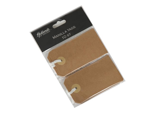 Etikett Manilla Tags 9x5cm kraft 10/fp