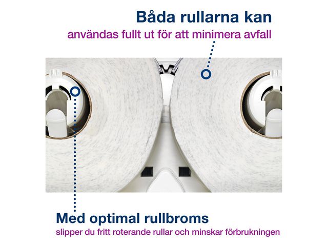 Dispenser för toalettpapper Tork Mini Jumbo Twin T2 svart
