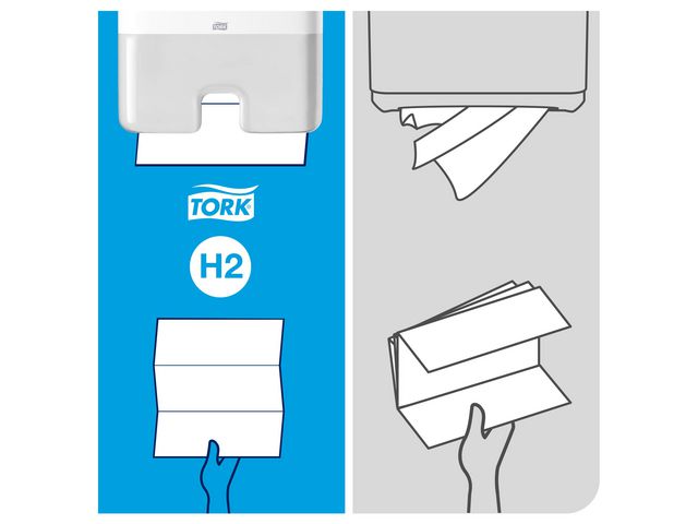 Dispenser handduk Tork Xpress® Multifold Mini H2 vit