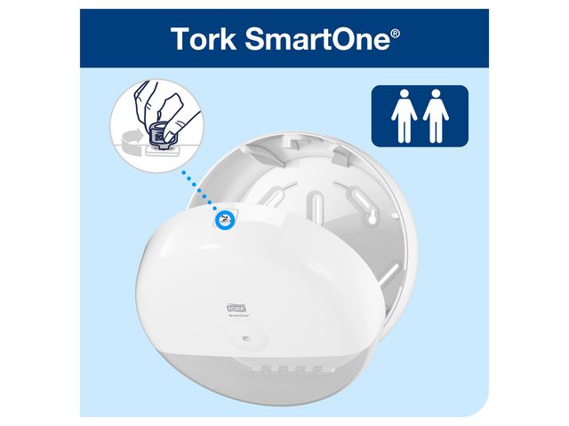 Dispenser Toalettpapper SmartOne Tork T8 Vit
