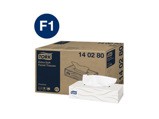 Dispenser ansiktsservetter Tork F1 rostfritt stål