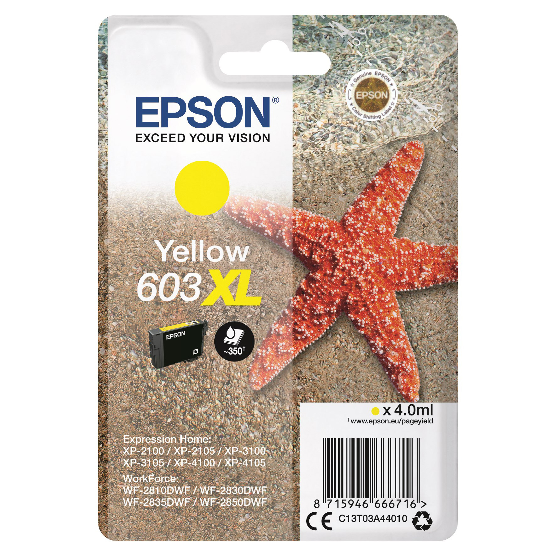Bläck Epson 603XL gul 4,0 ml