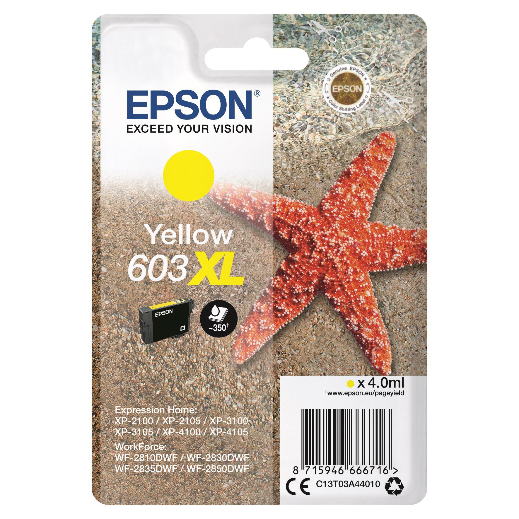 Bläck Epson 603XL gul 4,0 ml