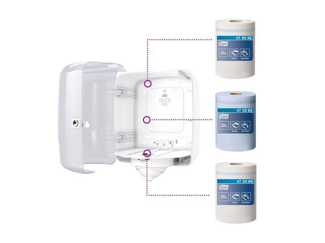 Dispenser centrummatad Tork Reflex™ M4 vit