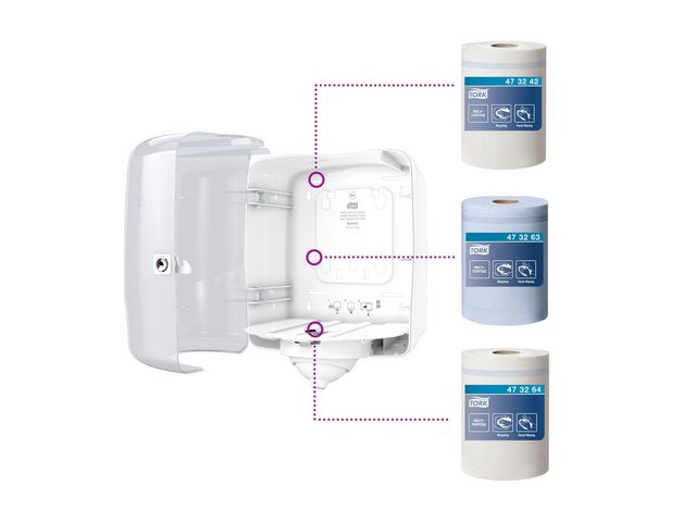 Dispenser centrummatad Tork Reflex™ M4 vit