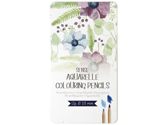 Akvarellpenna SENSE plåtask 12/fp