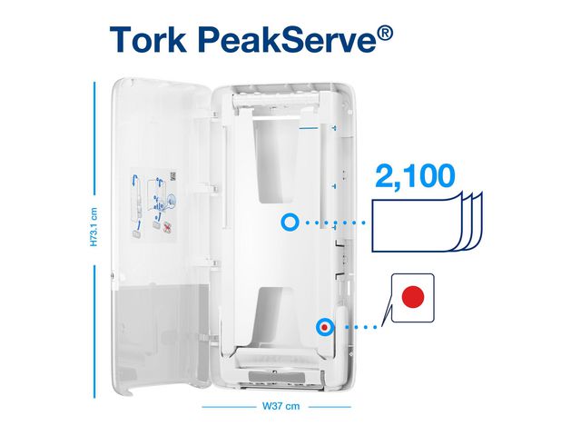 Dispenser Handduk Mini PeakServe Vit Tork
