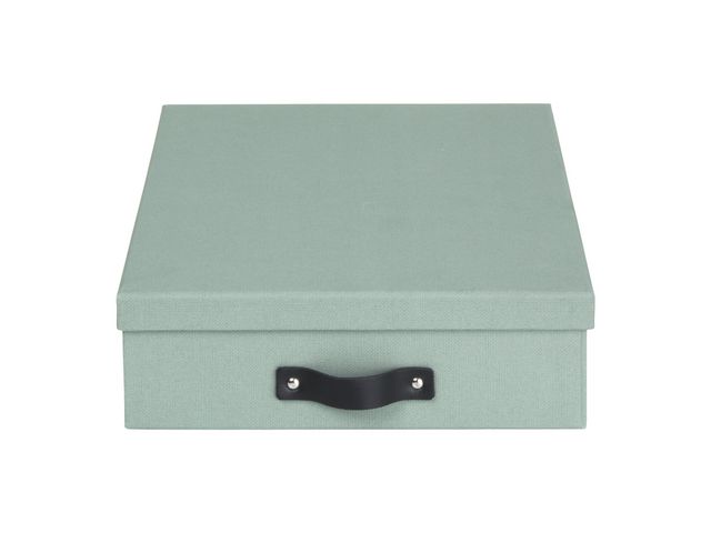 Förvaringsbox m.lock kartong A4 Mint