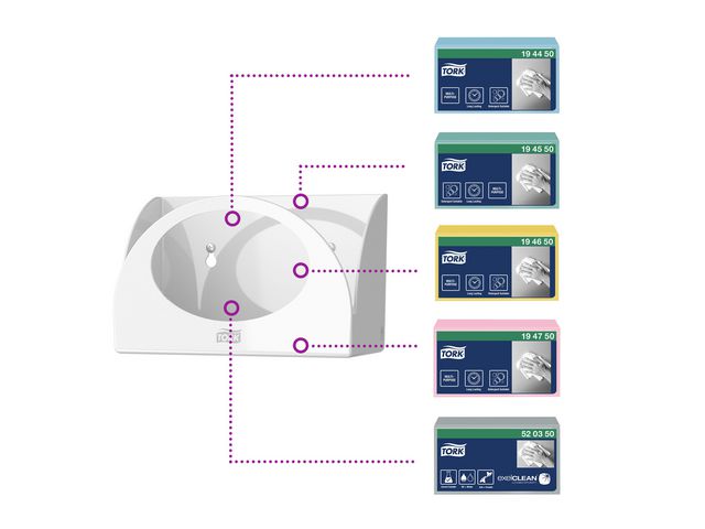 Dispenser W8 Small Pack Tork Vit