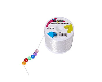 Smyckestråd elastisk 1 mm x 50m