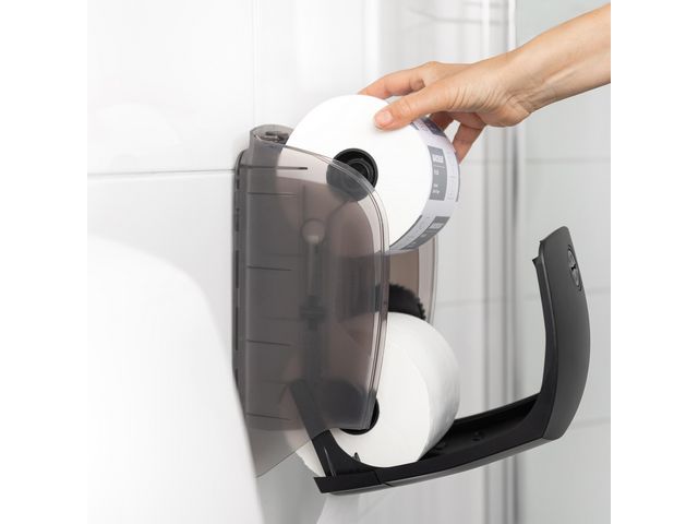 Dispenser System toalettpapper svart