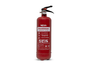 Brandsläckare NEXA 1kg pulver 8A röd