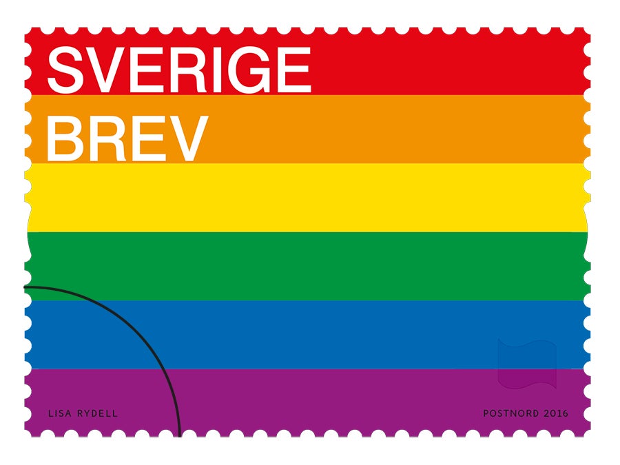 Inrikes frimärke Pride 100 st/rulle