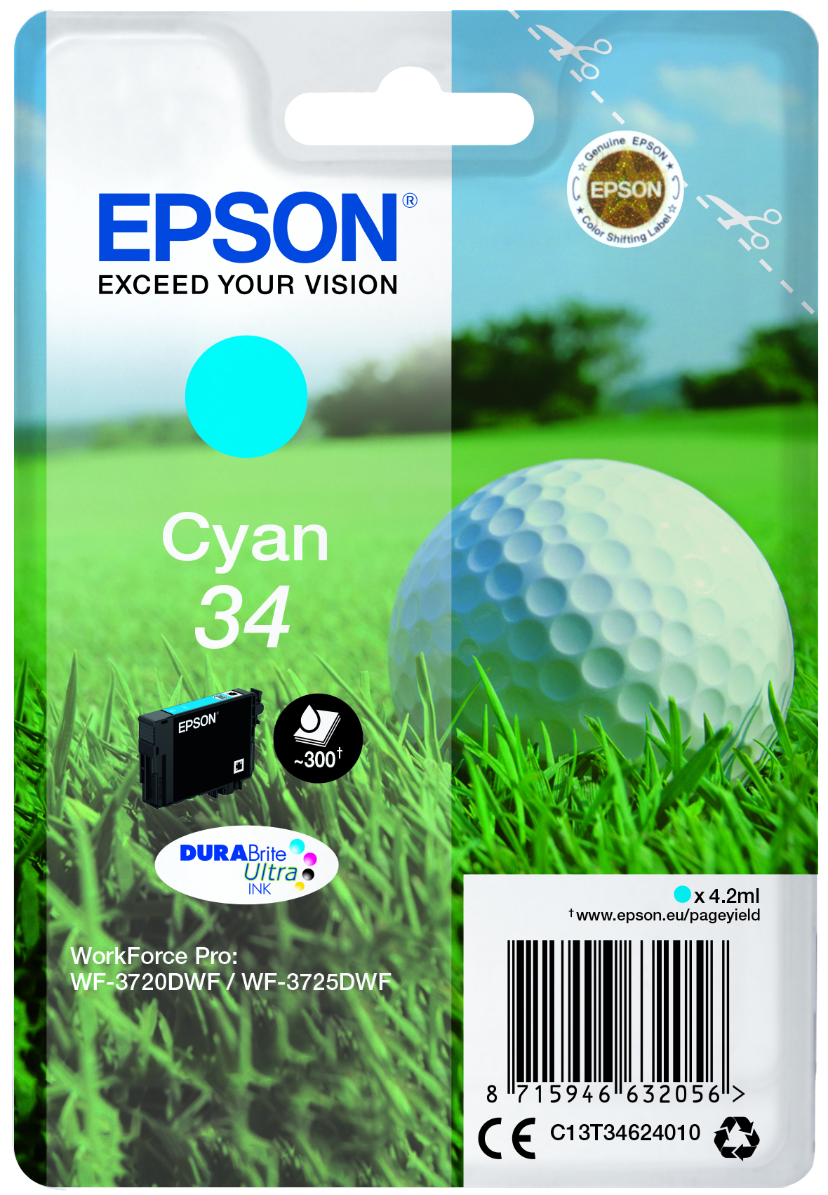Bläckpatron Epson T3462 Cyan