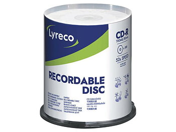 CD-R LYRECO 700MB 100/fp