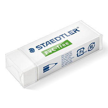 Radergummi Pvc-Fri 65x23x13mm vit 20/fp