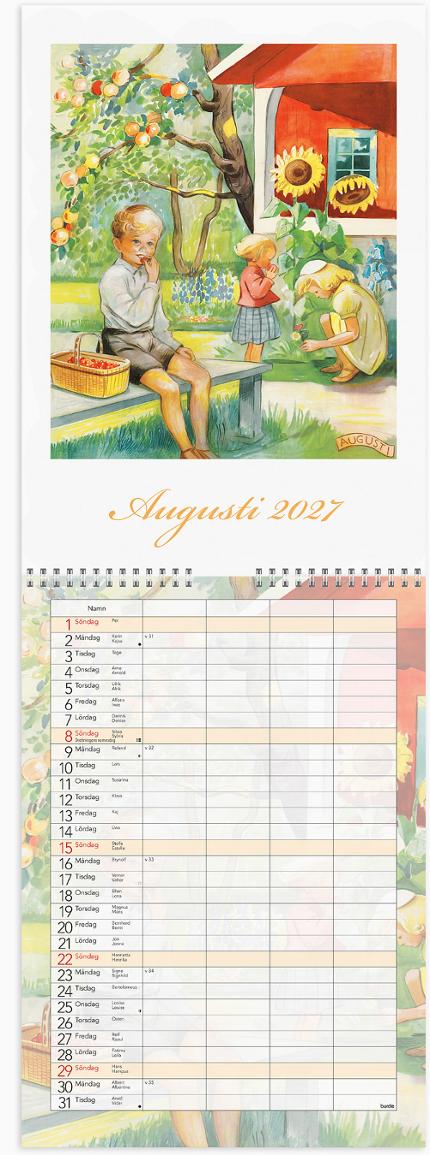Familjekalender 2027 Kerstin Frykstrand Burde