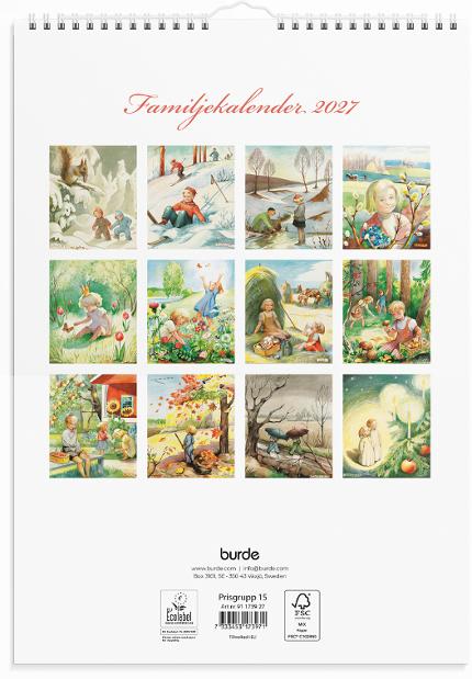 Familjekalender 2027 Kerstin Frykstrand Burde