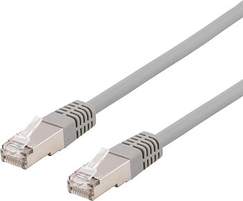 Nätverkskabel U/UTP Cat6 patchkabel Deltaco 0,5 Meter Grå