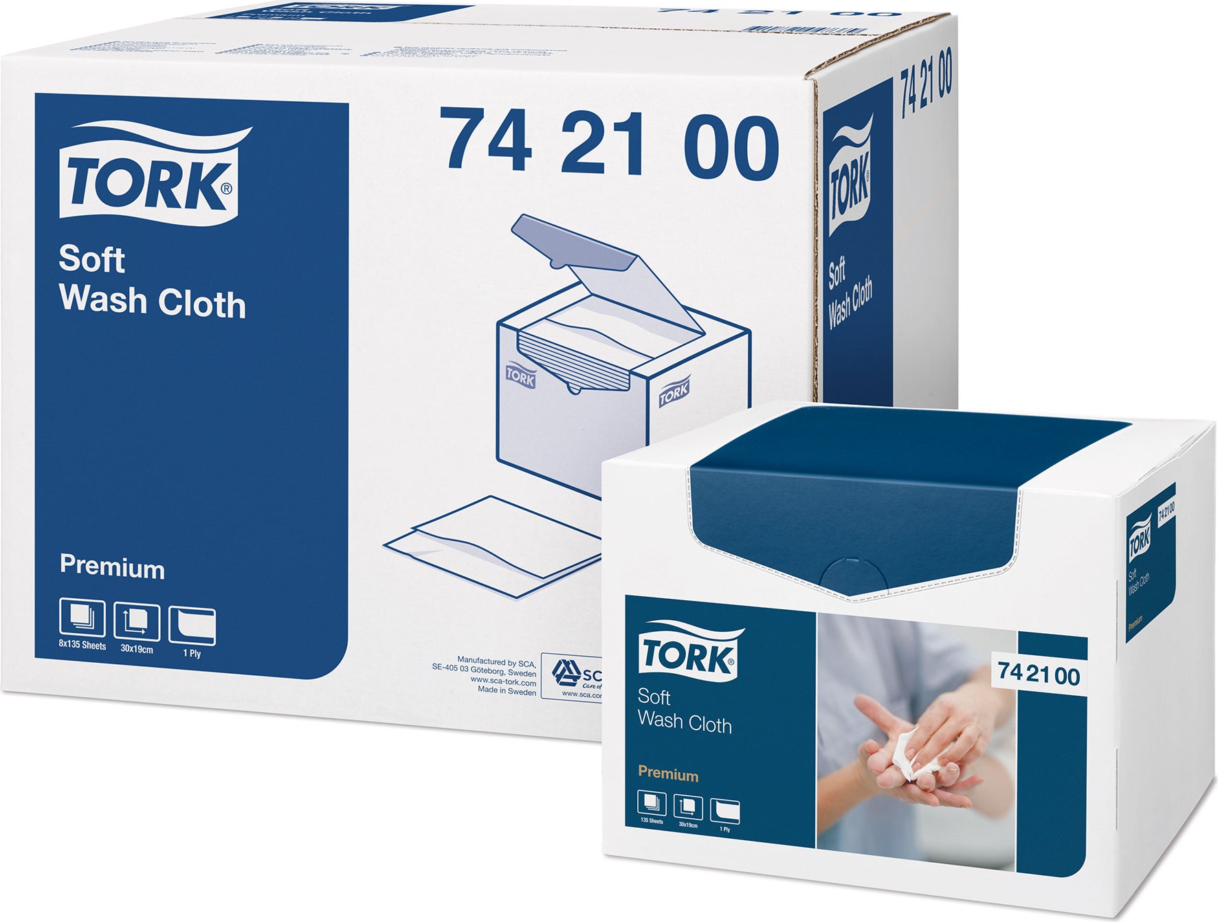 Tvättlapp mjuk Tork 135-pack