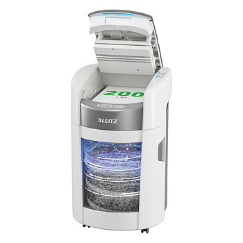 Dokumentförstörare Leitz IQ OptiMax Autofeed 200 P4 Cross Cut