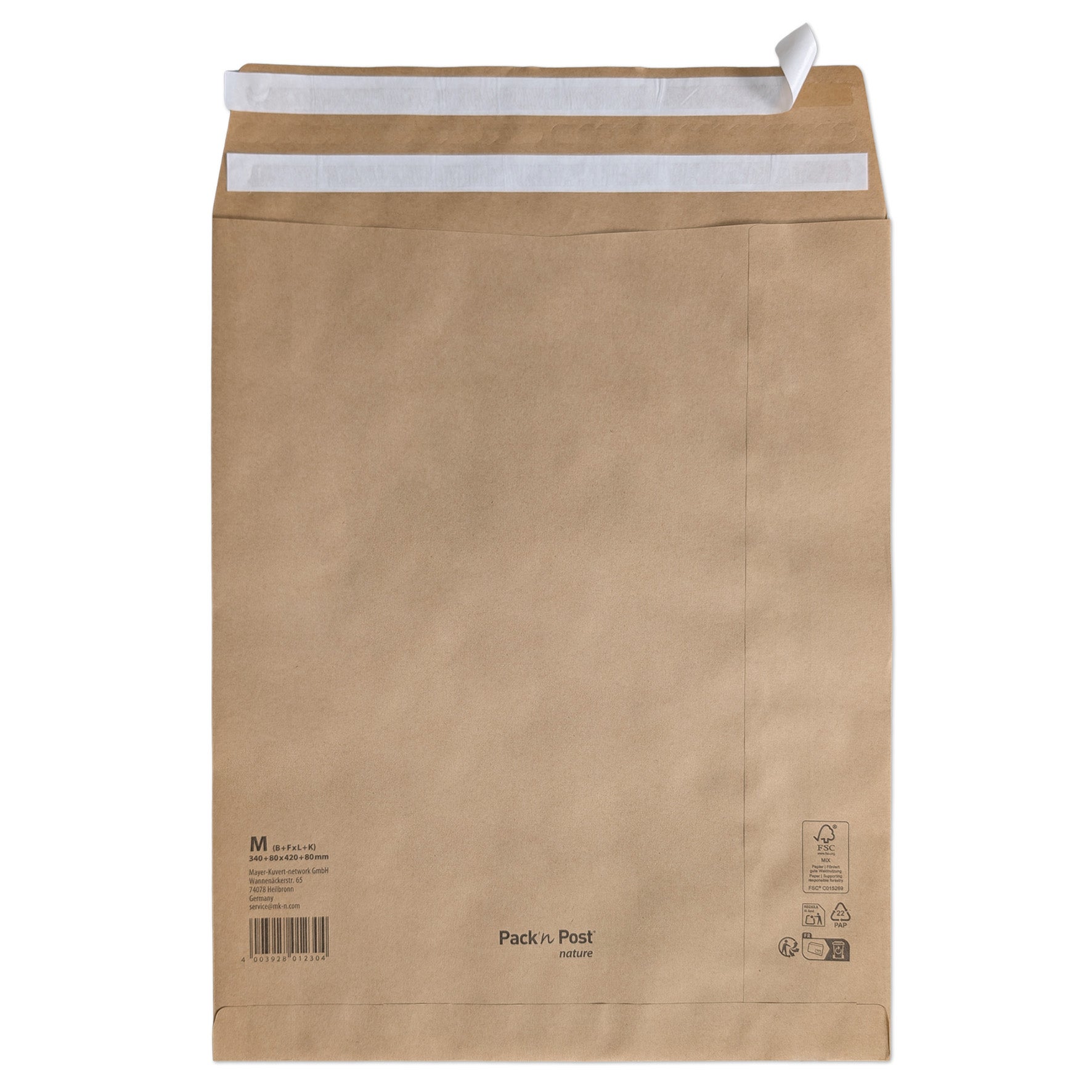 E-handelspåse papper M 250-pack