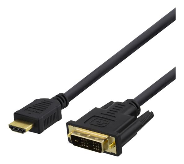 Kabel DELTACO HDMI-DVI hane-hane 1m