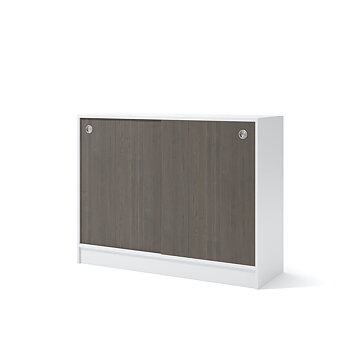 Skåp 1200x415x925 mm Vit/Mörk ask