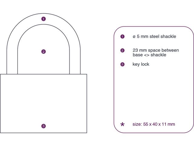Hänglås PAVO Padlock Light 40mm