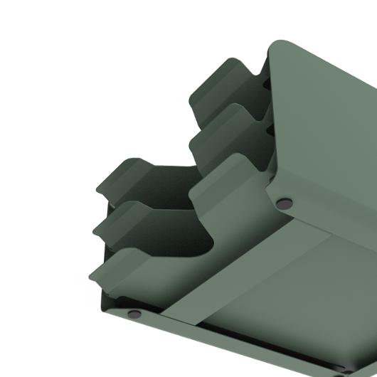 Brevkorg ALBA metall 3-facks A4 grön