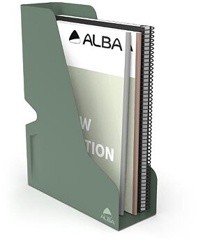 Tidskriftssamlare ALBA metall A4 grön