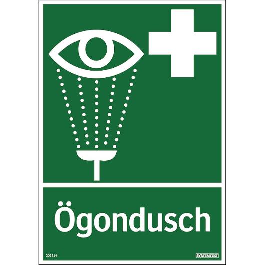 Skylt Ögondusch 297x105mm