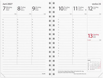 Kalender 2027 Prestige refill Burde