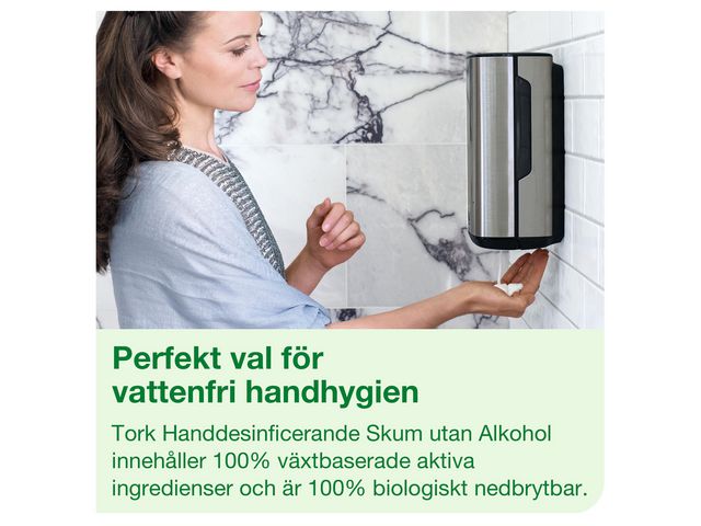 Handdesinfektionsskum utan alkohol S4 Tork 1 liter