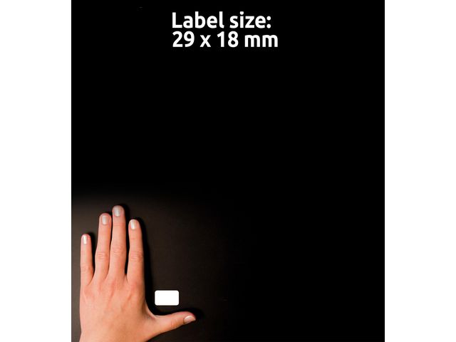 Etikett 29x18mm vit 960/fp