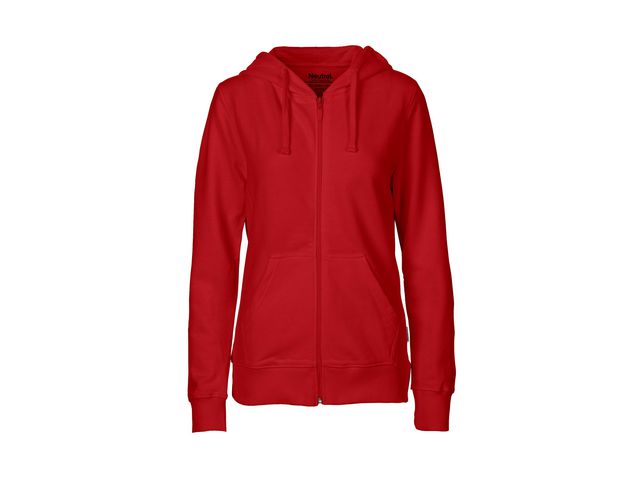 Hoodie zip NEUTRAL O83301 dam röd L