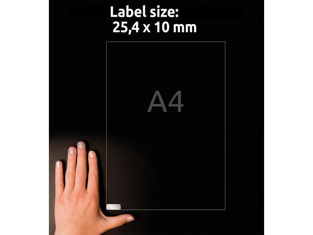 Etikett L6008 25,4x10mm 3780/fp