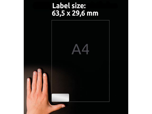 Etikett L6011 63,5x29,6 540/fp