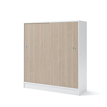 Skåp 1200x415x1325 mm Vit/Vit ask