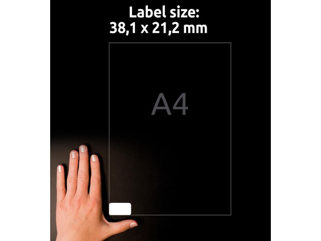 Etikett 7651 38,1x21,2mm 6500/fp