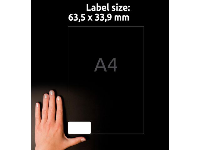 Etikett L4773 63,5x33,9mm 480/fp