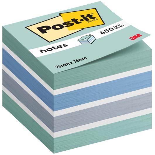 Notes POST-IT kub 76x76mm blå/vit
