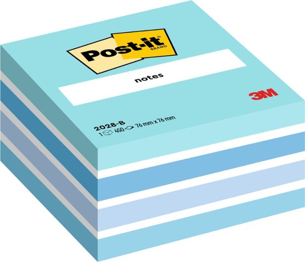 Notes POST-IT kub 76x76mm blå/vit