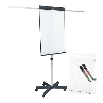 Blädderblocksstativ med whiteboard Legamaster Sketch Pro 5 hjul