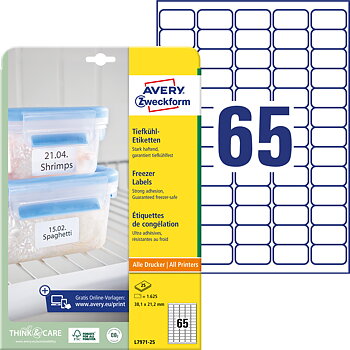 Frysetiket 38,1x21,2 1625/fp