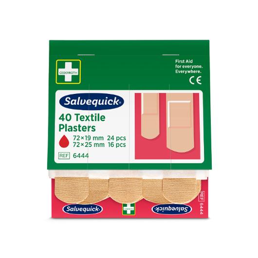 Plåster SALVEQUICK refill textil 40/fp