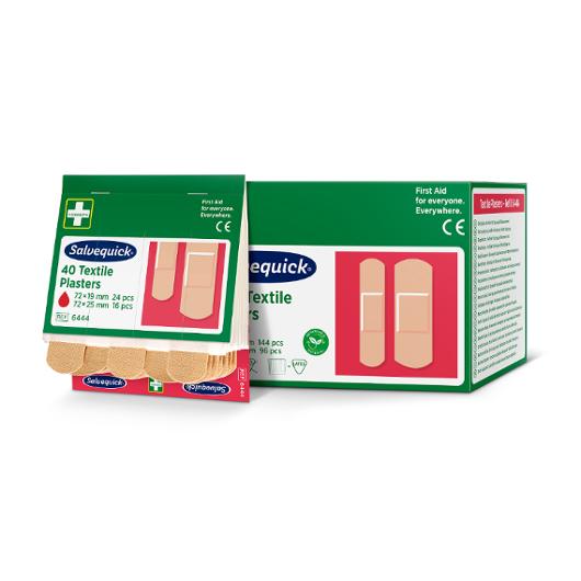 Plåster SALVEQUICK refill textil 40/fp