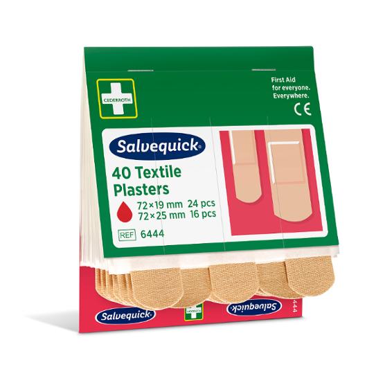 Plåster SALVEQUICK refill textil 40/fp