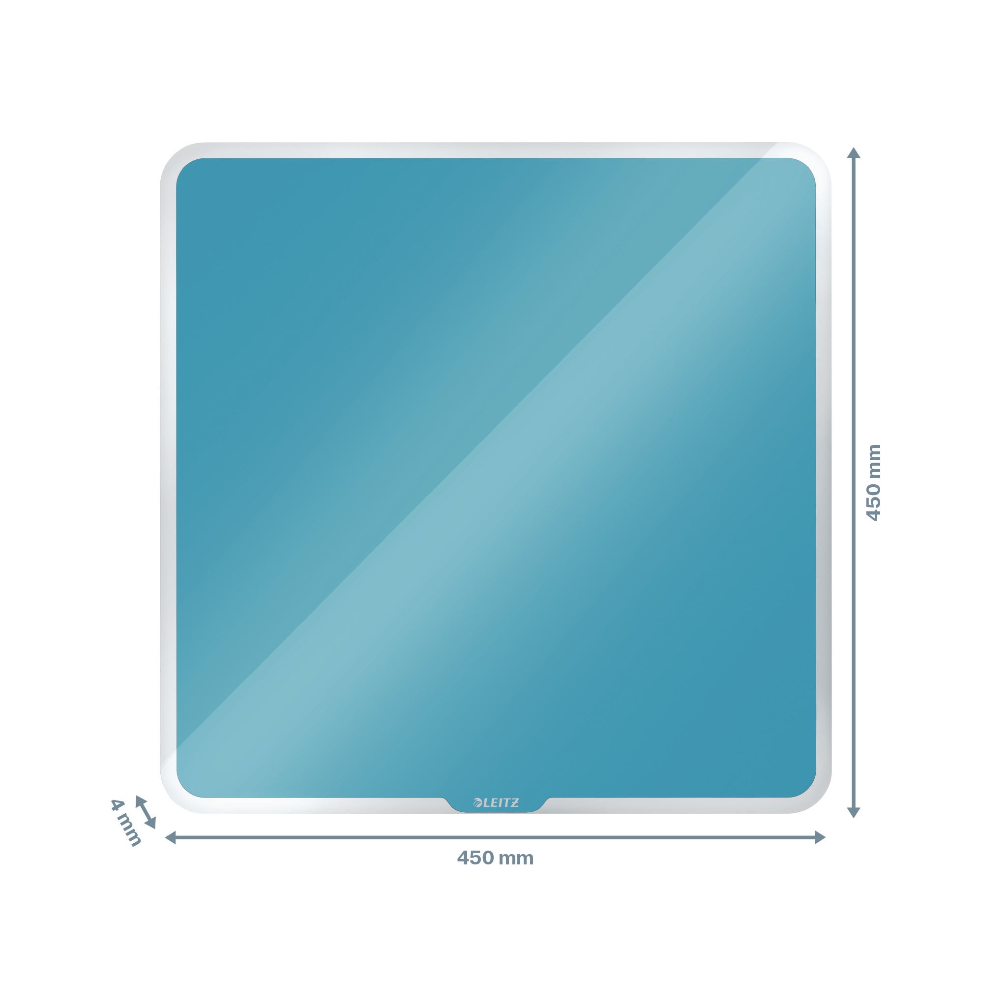 Glastavla magnetiskt Cosy 450 x 450 mm Blå